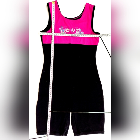 Athletic Works Girl Print sleeveless Stretchy Jumpsuit Comfy Gymnastics Leotard - Picture 5 of 6